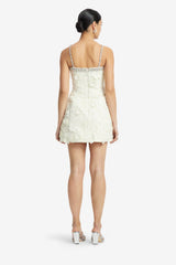 Sophia Embellished Lace Mini Dress - Snow Dress Mini
