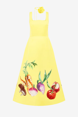 Exclusive LEO LIN Rianne Appliqué Maxi Dress - Harvest Print