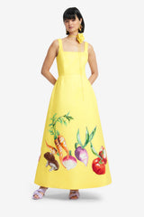 Rianne Appliqué Maxi Dress - Harvest Print Dress Maxi