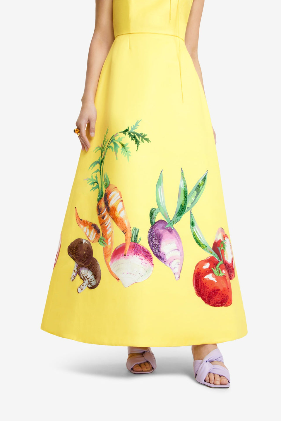 Exclusive LEO LIN Rianne Appliqué Maxi Dress - Harvest Print