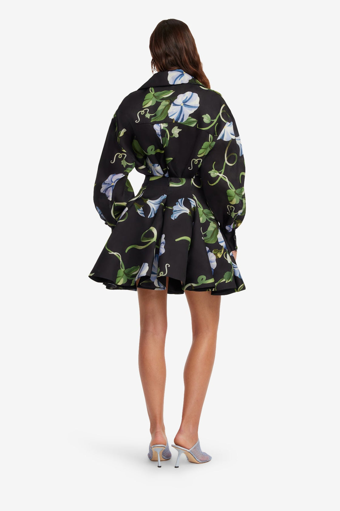 Exclusive LEO LIN Kaity Skirt - Vine Print in Ebony