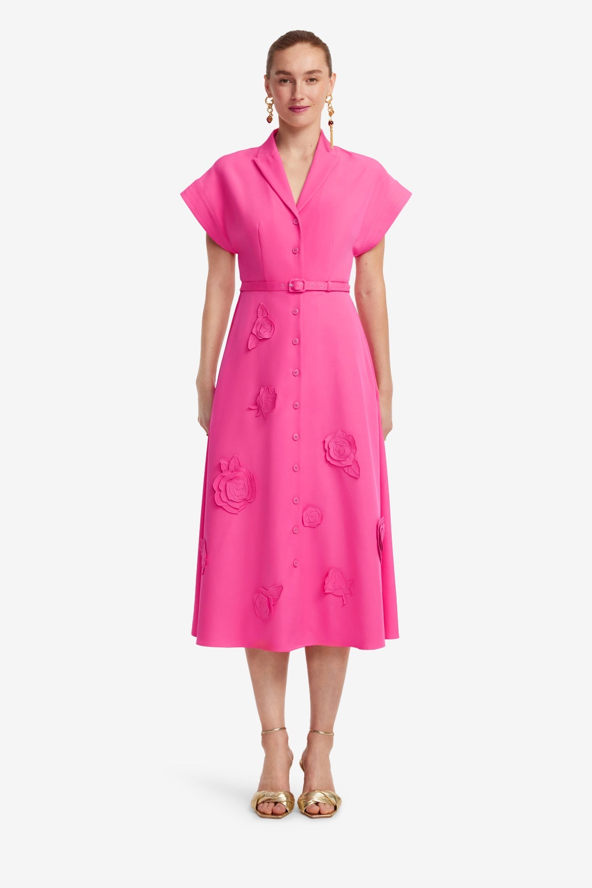 あ*り様 apolina Francoise Dress 3-5y Aubrey Appliqué Shirt Midi Dress - Fuchsia – LEO LIN