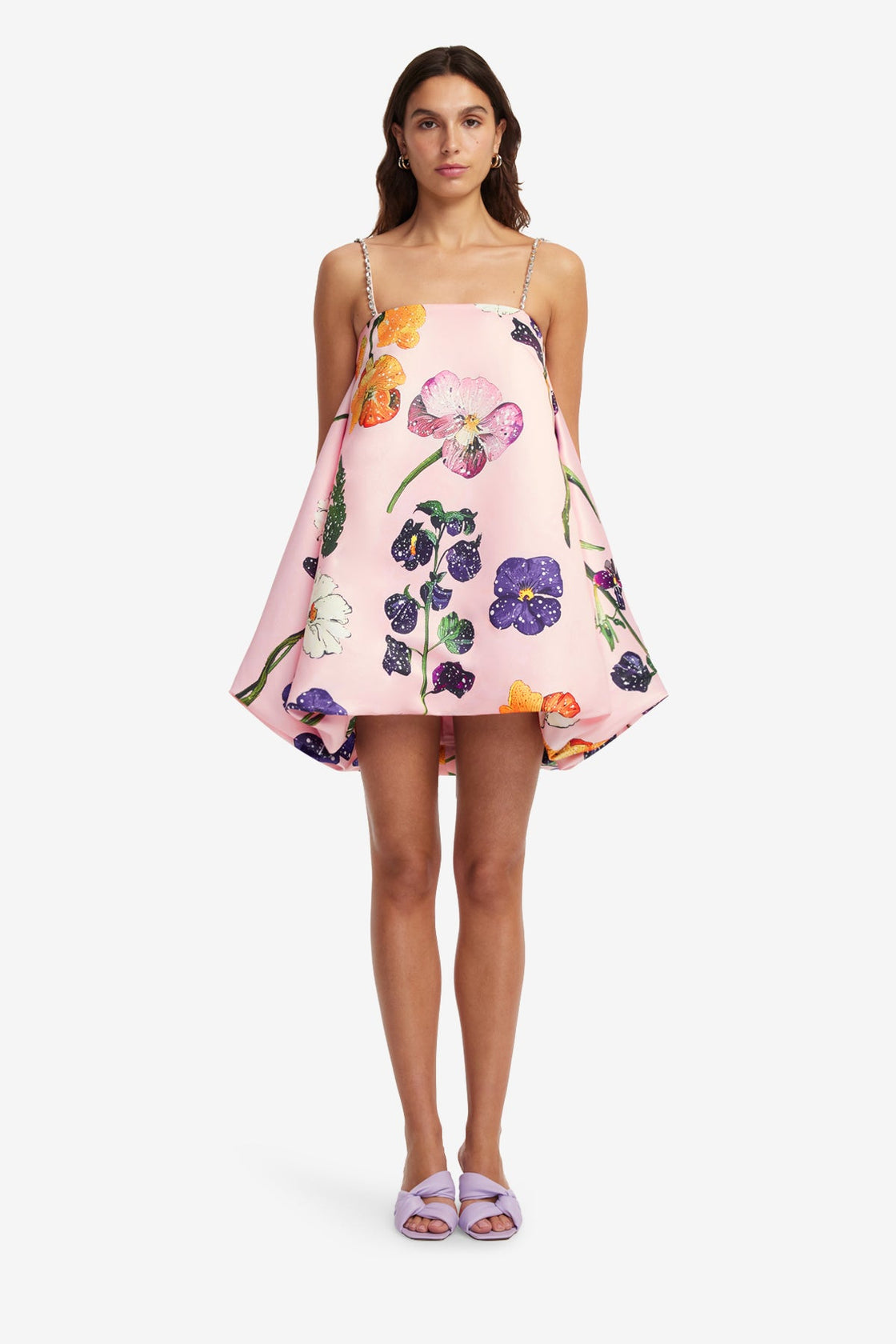 Exclusive LEO LIN Patsy Embellished Puff Mini Dress - Wildbloom