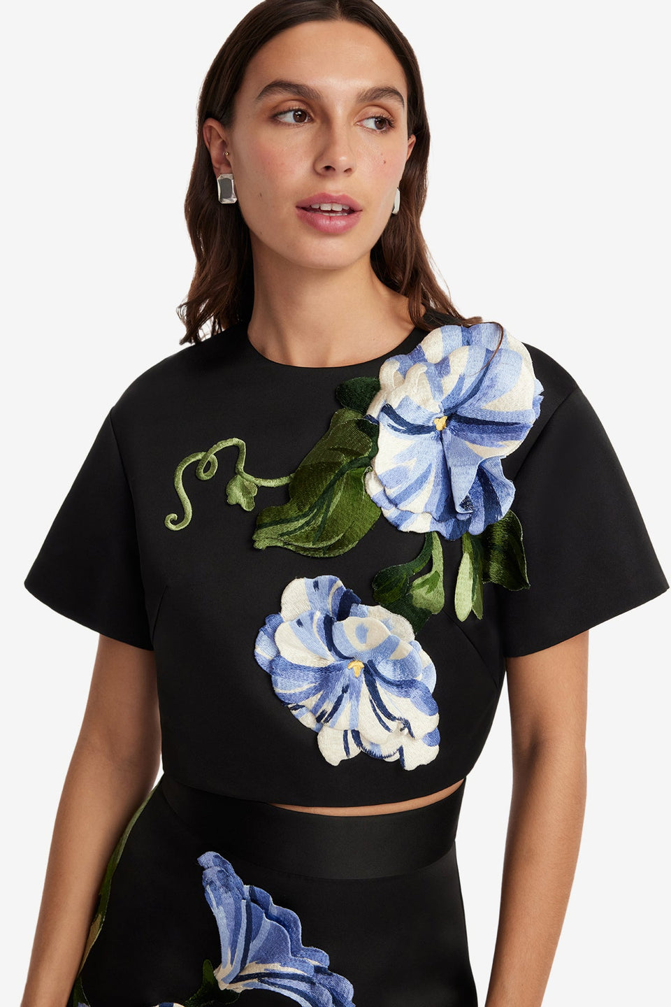 Exclusive LEO LIN Rafaela Maxi Skirt - Vine Print in Ebony