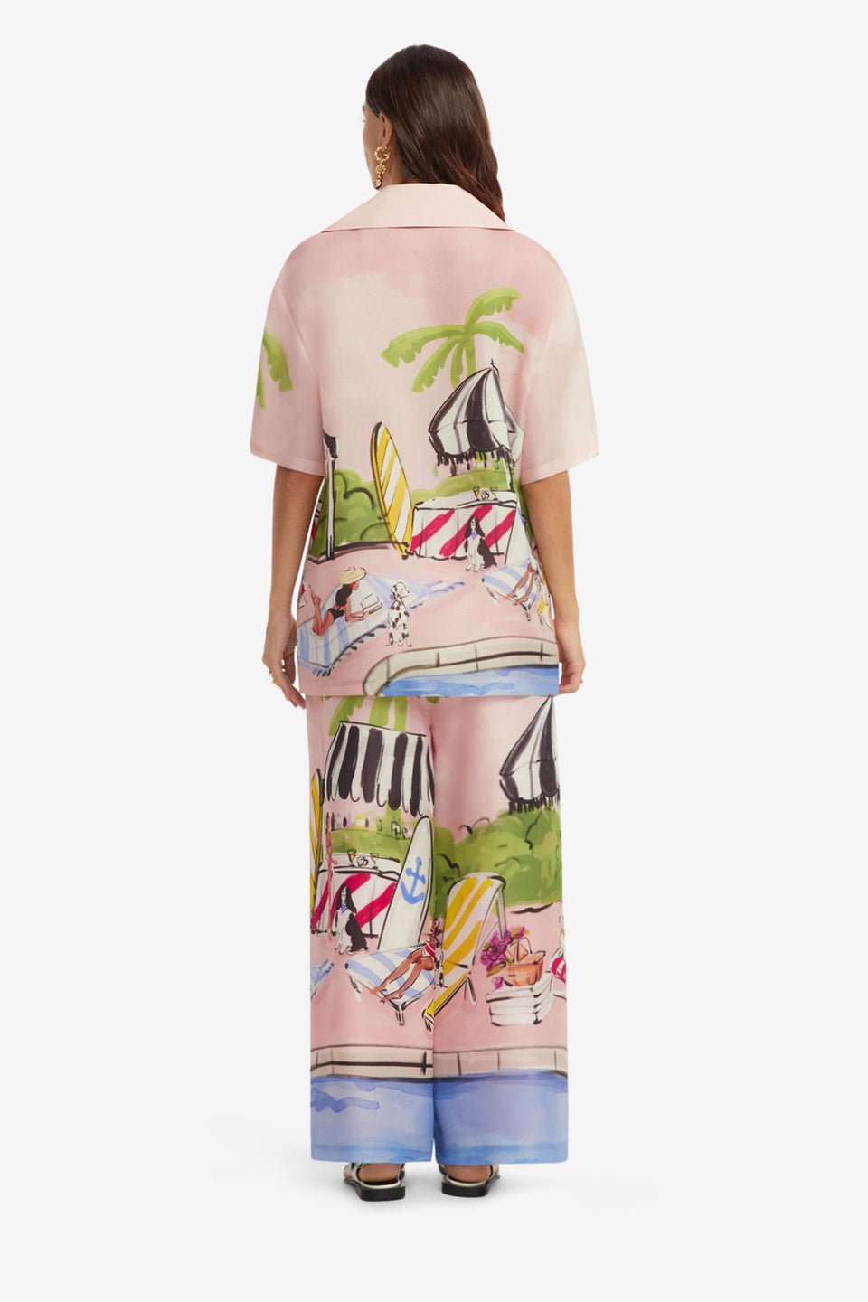 Exclusive LEO LIN Jamie Wide Leg Pants - Riviera Print