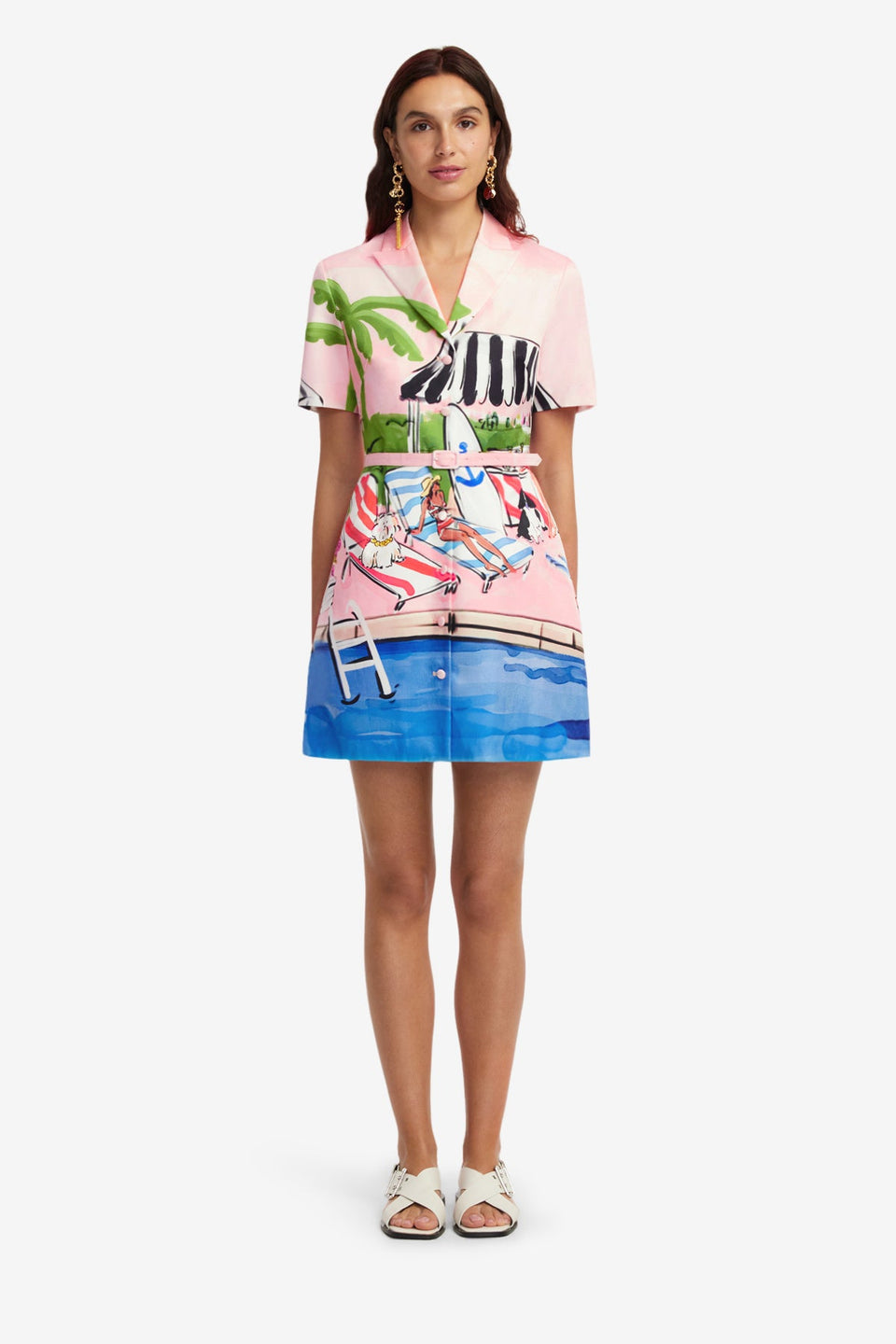 Exclusive LEO LIN Brigitte Mini Dress - Riviera Print