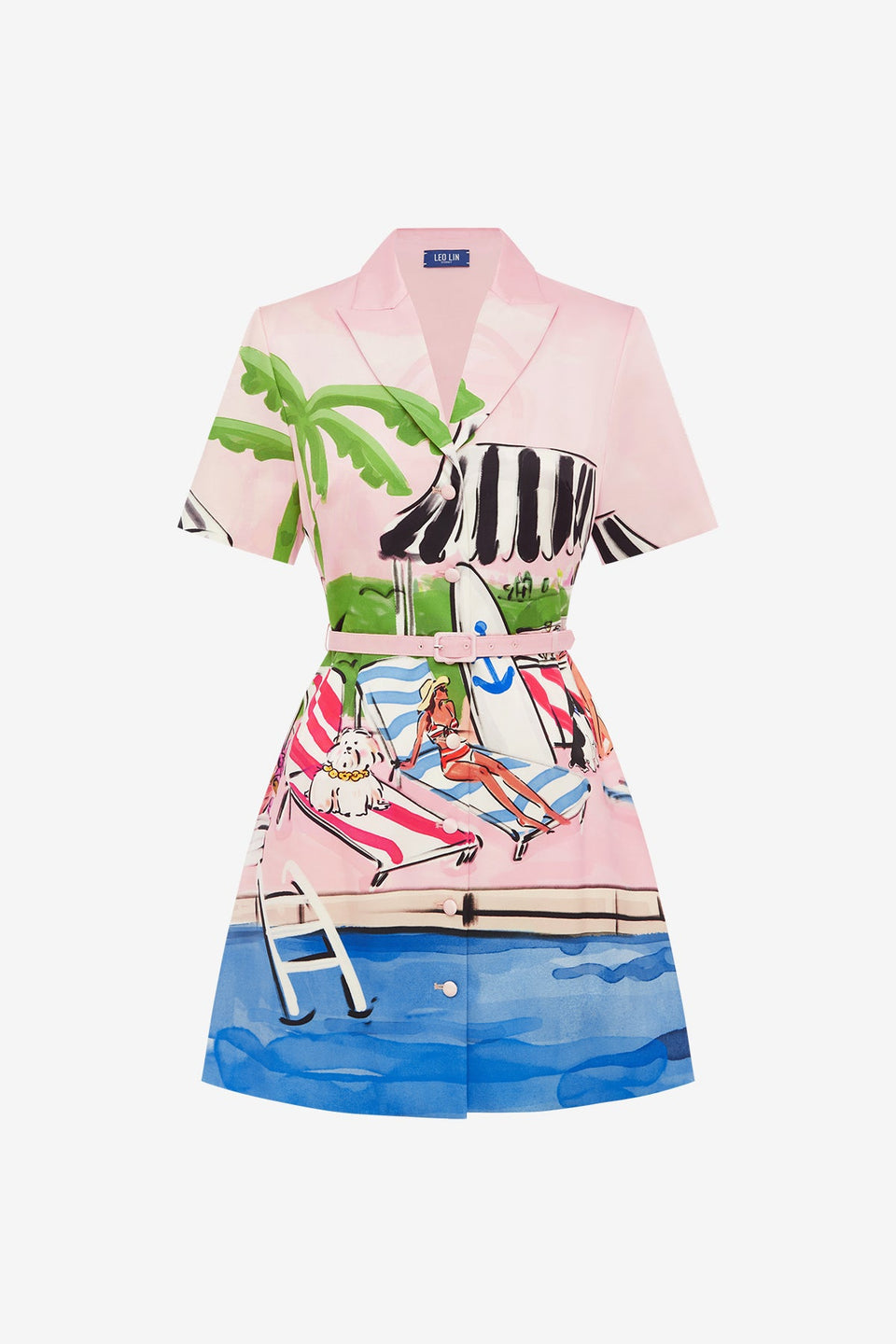Exclusive LEO LIN Brigitte Mini Dress - Riviera Print