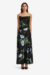 Valentina Maxi Dress - Vine Print in Ebony Dress Maxi