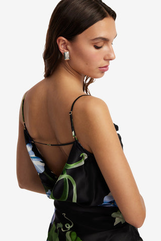 Exclusive LEO LIN Valentina Maxi Dress - Vine Print in Ebony