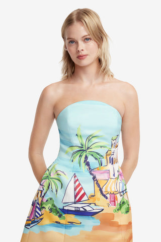 Zaria Bustier Mini Dress - Voyage Print Dress Mini