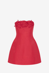 Rosario Linen Bustier Mini Dress - Scarlet Dress Mini
