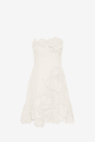 Exclusive LEO LIN Ayla Appliqué Bustier Mini Dress - Vanilla
