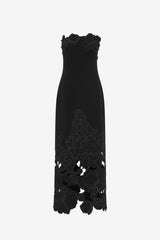 Rayna Appliqué Bustier Maxi Dress - Ebony Dress Maxi