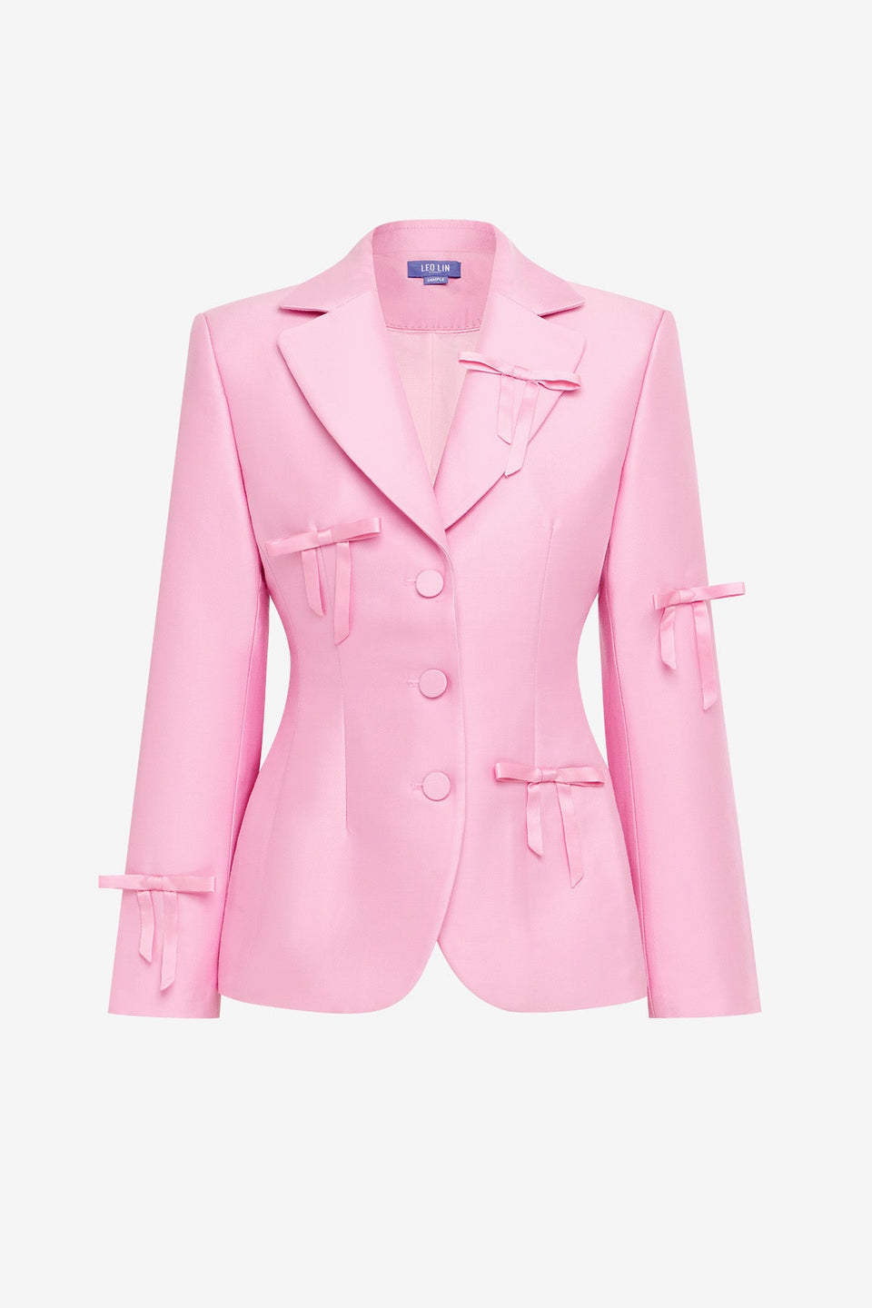 Annika Bow Blazer - Pink Blazer