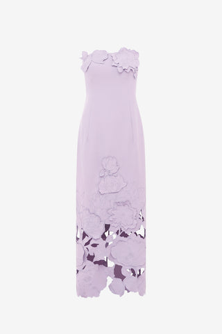 Exclusive LEO LIN Rayna Applique Bustier Maxi Dress - Lilac