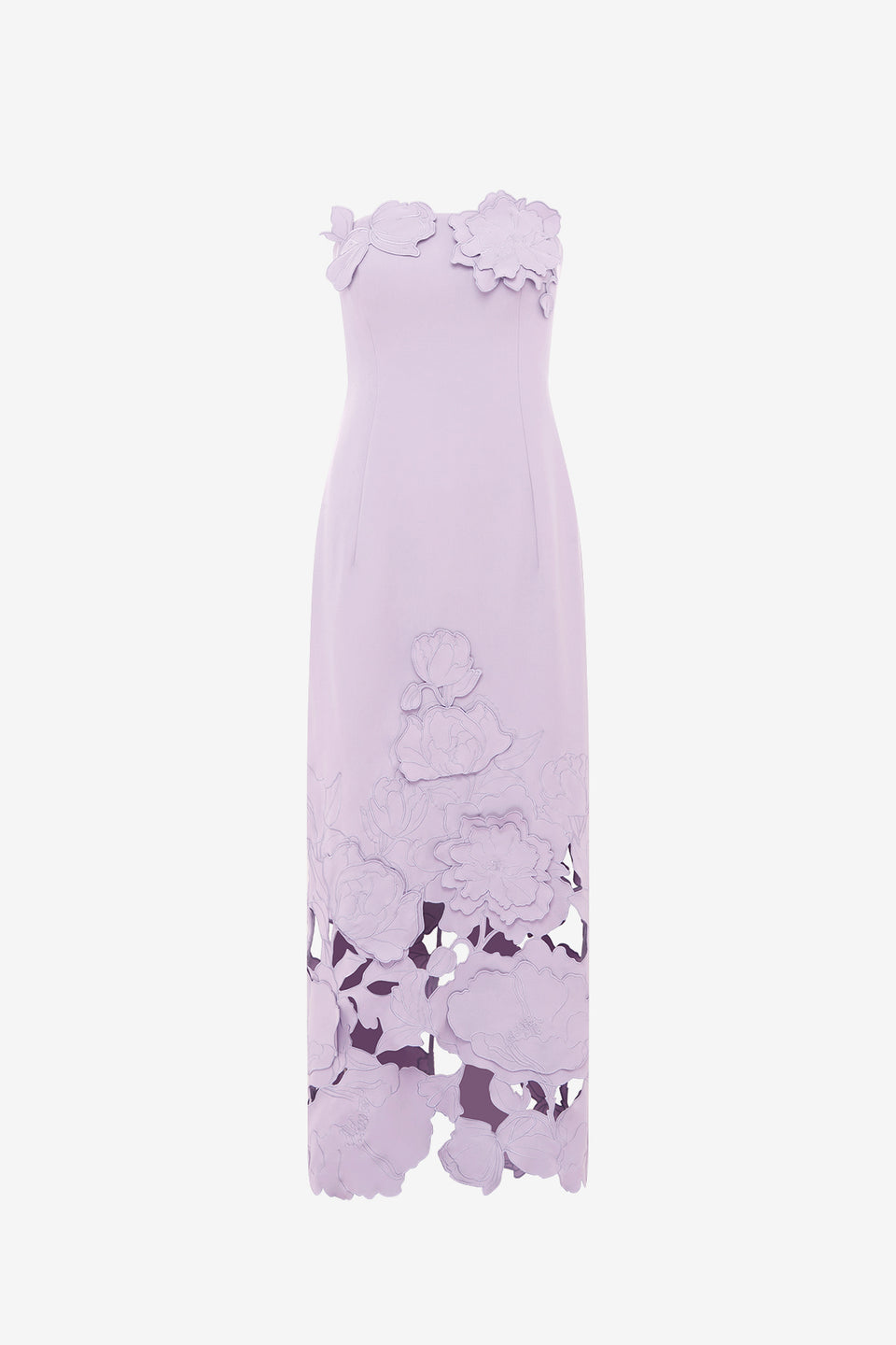 Exclusive LEO LIN Rayna Applique Bustier Maxi Dress - Lilac