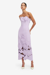 Rayna Appliqué Bustier Maxi Dress - Lilac Dress Maxi