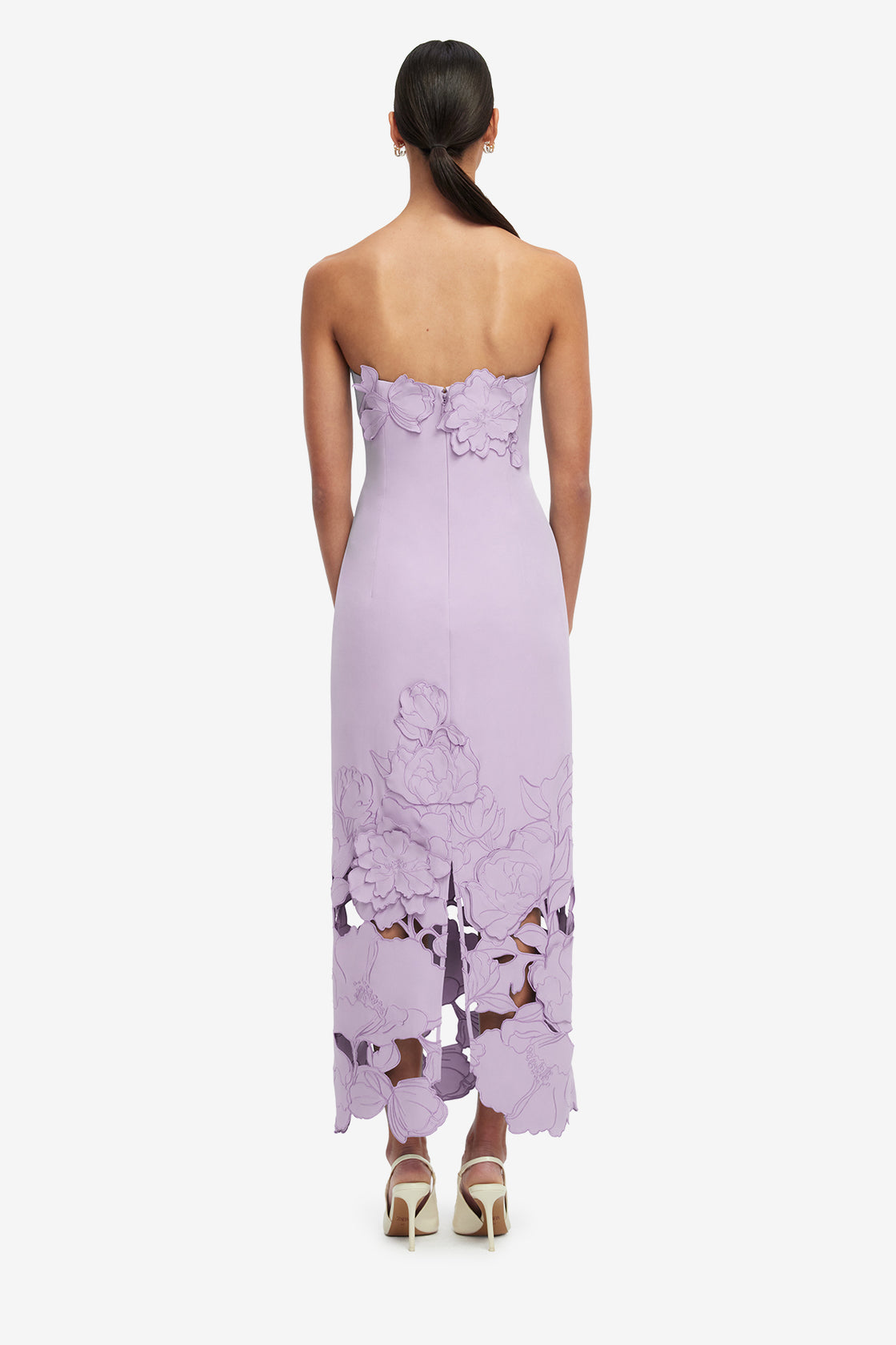 Exclusive LEO LIN Rayna Applique Bustier Maxi Dress - Lilac